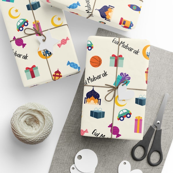 Eid Mubarak wrapping paper Ramadan wrapping paper Eid gift wrap Islamic holiday Muslim gift Eid al-Fitr Eid al-Adha Eid-themed pattern