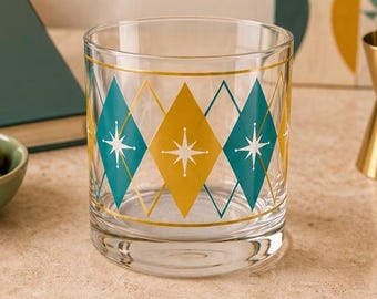 Verre à whisky atomique moderne Mid-Century, verre à cocktail rétro