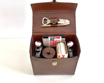 Vintage Heirloom by Bosca Portable Travel Bar and Game Set