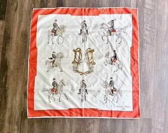 Vintage SPANISCHE REITSCHULE WIEN Scarf Equestrian Square