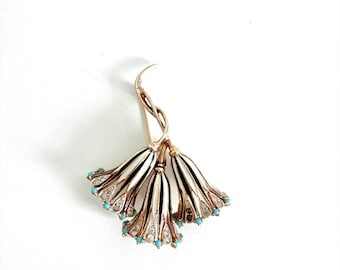 Vintage Jomaz Triple Bell Flower Brooch