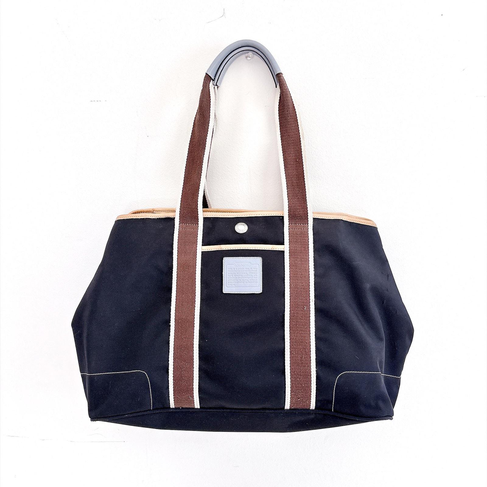 バッグ COACH Hamptons Canvas Tote Bag Denim Coach Hampton Tote - Etsy Canada