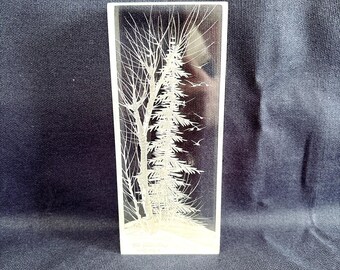 Frank R. Albrecht Reverse Carved Resin Sculpture