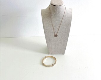 Lilly Pulitzer Gold Knot Bangle Bracelet and Kate Spade Crab Necklace