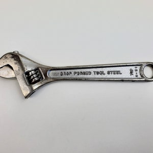 Vintage TRUECRAFT TOOL F206 6in Drop Forged Steel Adjustable Wrench JAPAN