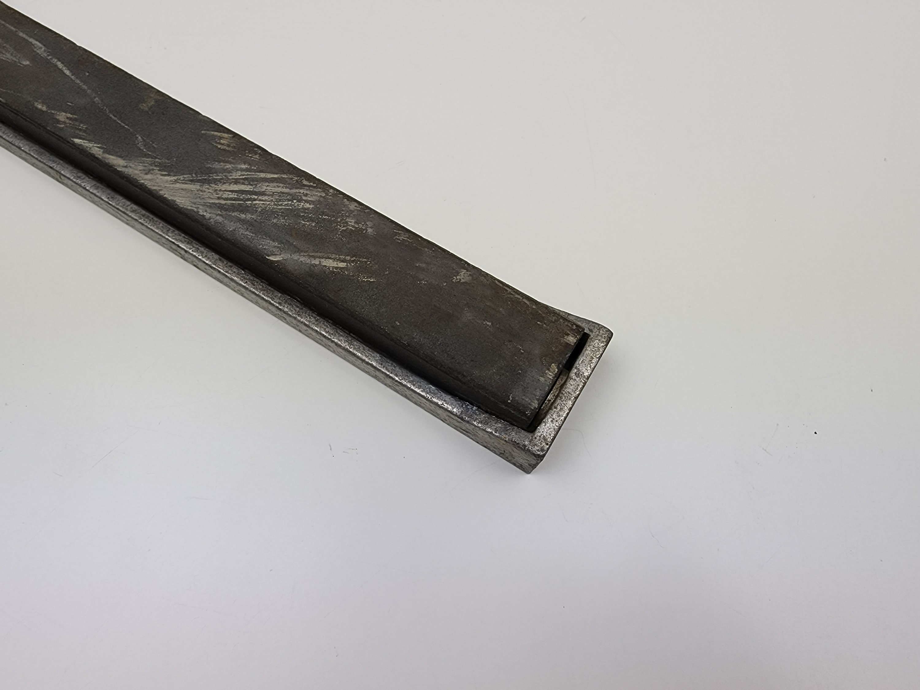 Vintage Sharpening Stone With Adjustable Aluminium Case Knife