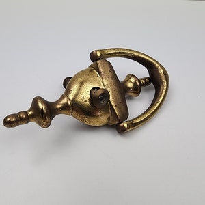 Vintage Brass Door Knocker with Peephole