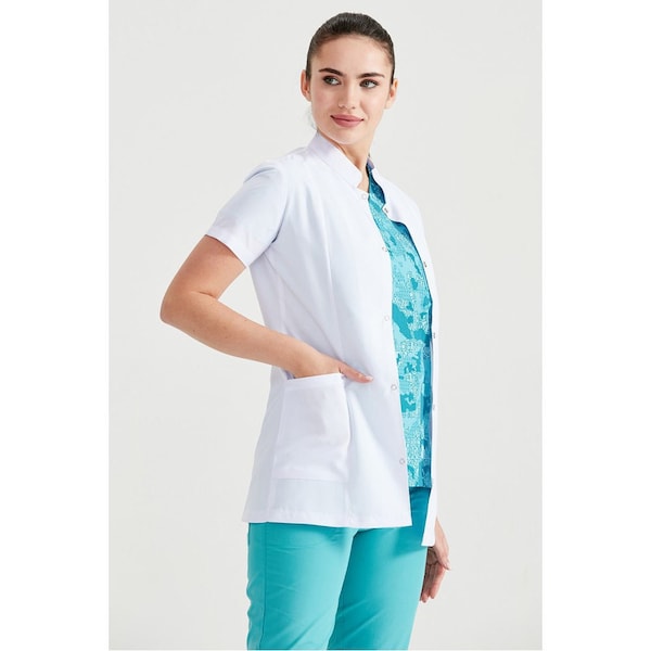 Women Lab Coat Short Sleeve Etsy