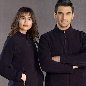 Navy Blue Nurse Full Zippered Soft Fleece Jacket , Unisex Nurse Fleece Jacket, Medical Uniform, Gifts for Her, P20.07.07