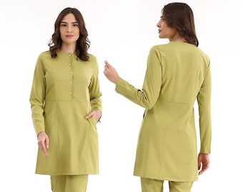 Professional and Fashionable: Modest Scrub Set for Muslim Nurses and Medical Professional, LF765.51