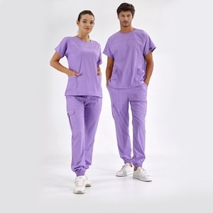 Unisex  Crew Neck Scrub Set, Jogger Scrubs, Scrub Set for Nurses, Breathable Stylish Scrubs, Nurse Scrubs, Healthcare Scrubs, LL160.14