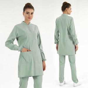 Elevate Your Work Attire: Modest Scrub Set for Women in the Medical Field, TL765.48.01