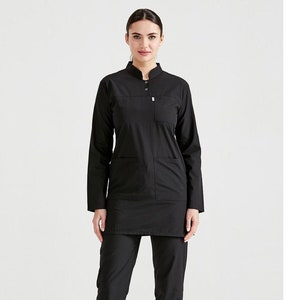 Black Modest Scrub Set, Muslim Nurse Scrub, Medical Scrub, Women's Scrub Set, Scrub Uniform, Nurse Dress, Medical Uniform, MOODA094