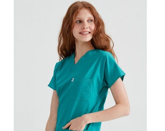 green emerald velvet dress Dress Up America Doctor Scrubs for Kids - Doctor and Nurse Costume for Children main image 0