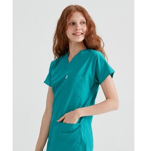Operation Green Scrub Top Only, V Neck Nurse Scrub Top, Medical Uniform, Women&#39;s Scrub Top, Scrub Uniform, Dental Uniform, MOODA111