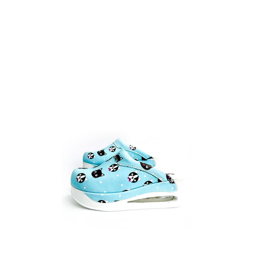 Women's Cat Patterned Air-Max Orthopedic Comfortable Hospital Medical Nurse Clogs, Nurse Doctor Gift, SABO006