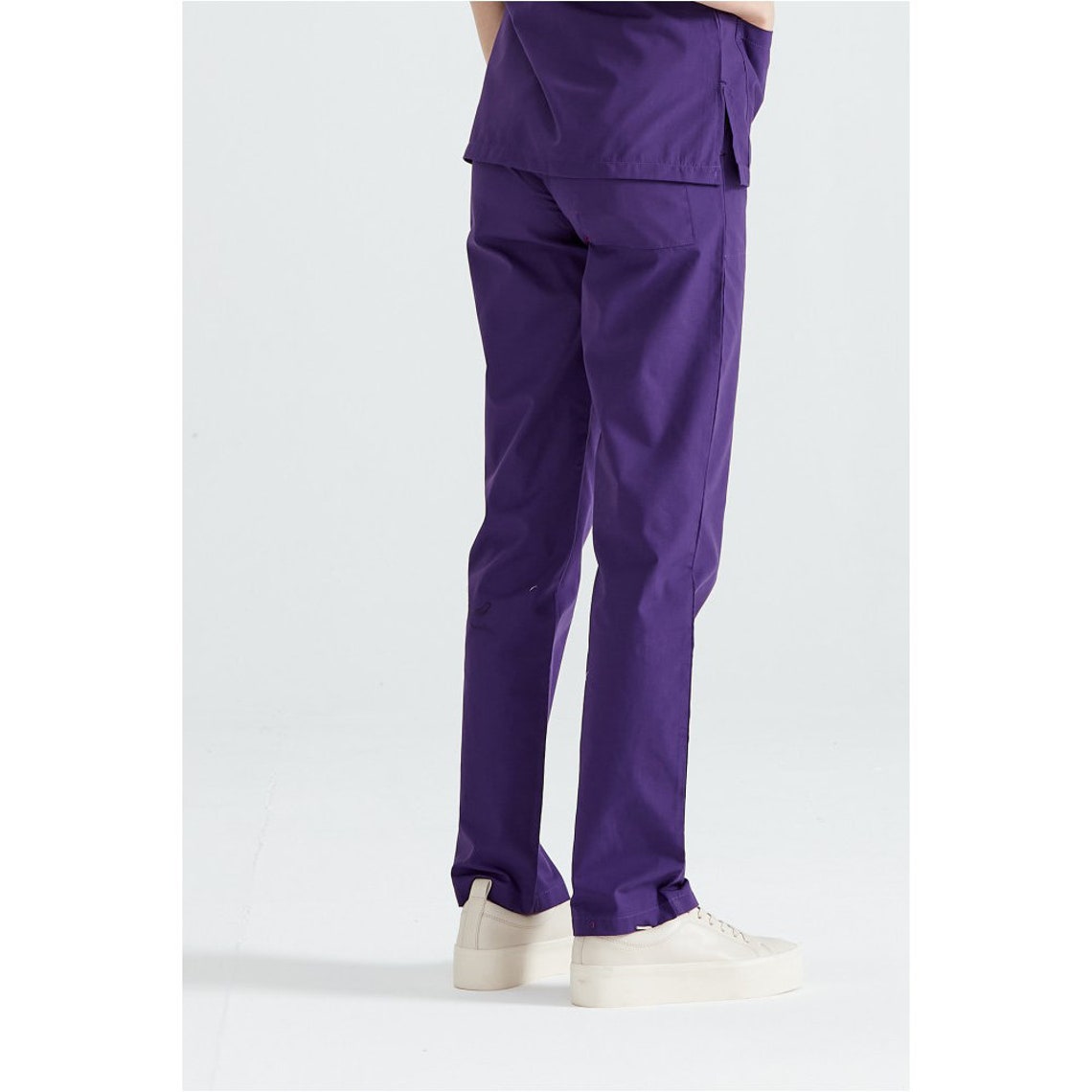 Purple Nurse Pants, Scrub Bottoms, Spa Cargo Pants, Jogger Scrub Pants, Dental Hygienist Doctor