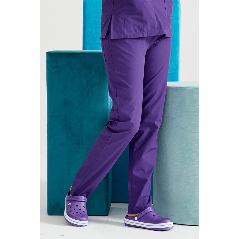 Purple Nurse Pants, Scrub Bottoms, Spa Cargo Pants, Jogger Scrub Pants, Dental Hygienist Doctor
