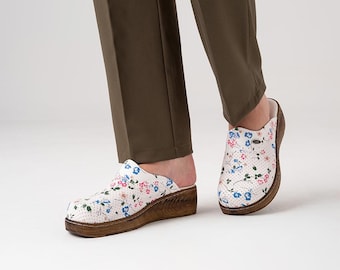 Women's Floral Orthopedic Comfortable Hospital Medical Nurse Clogs, Nurse Doctor Gift, WSV600.015