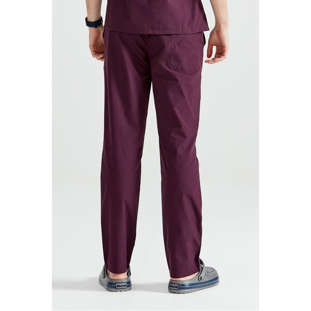 Plum Color Nurse Pants, Scrub Bottoms, Spa Cargo Pants, Jogger Scrub Pants, Dental Hygienist