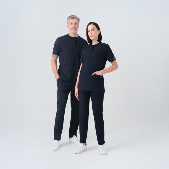 navy blue scrub dress Virtue Scrub dress