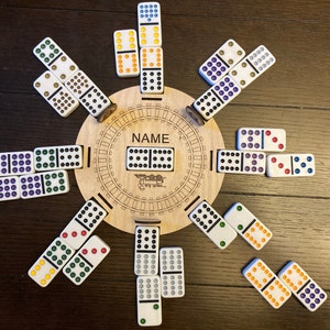 Mexican Train Dominoes Hub - Standard or Hawaiian - Custom Engraved