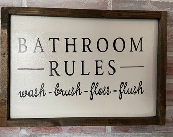 Bathroom Rules Sign