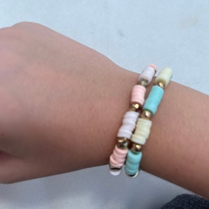 Clay bead bracelets