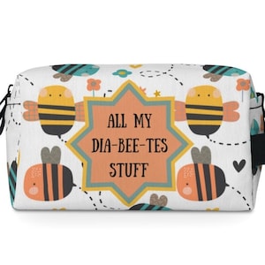 Bee Dia-Bee-Tes Medical Tote Bag Diabetes Bag Diabetic Supply Case Storage Organization Bag Lancets Insulin Needle Storage Gift