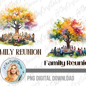 2 Family Reunion PNG DIGITAL DOWNLOADS, Instant Downloads, Family Reunion T Shirt Designs, Family Gift, Family Clipart Family Reunion Shirt image 1