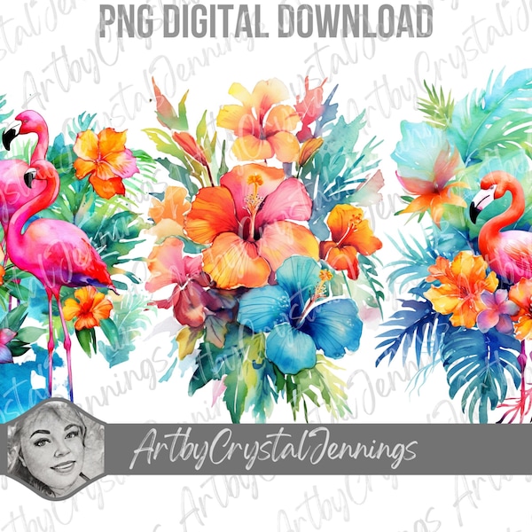 Flamingo Clip Art - Etsy