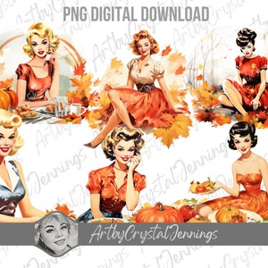 Vintage Rockabilly Pin Up Girl PNG Graphic by ArtbyCrystalJennings