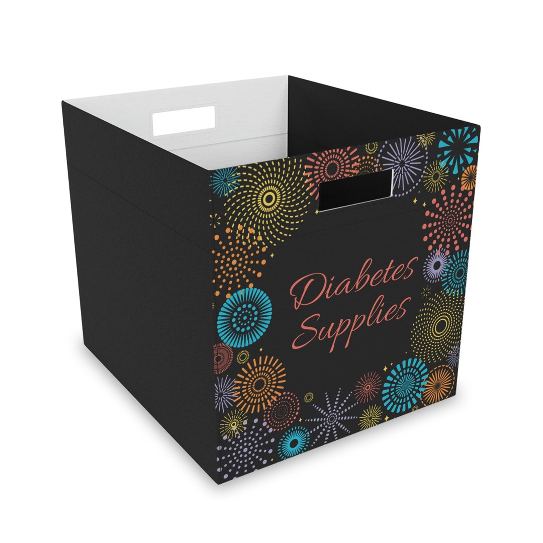 Diabetes Supplies Storage Box Type 1 Diabetes Box Type 2 Etsy