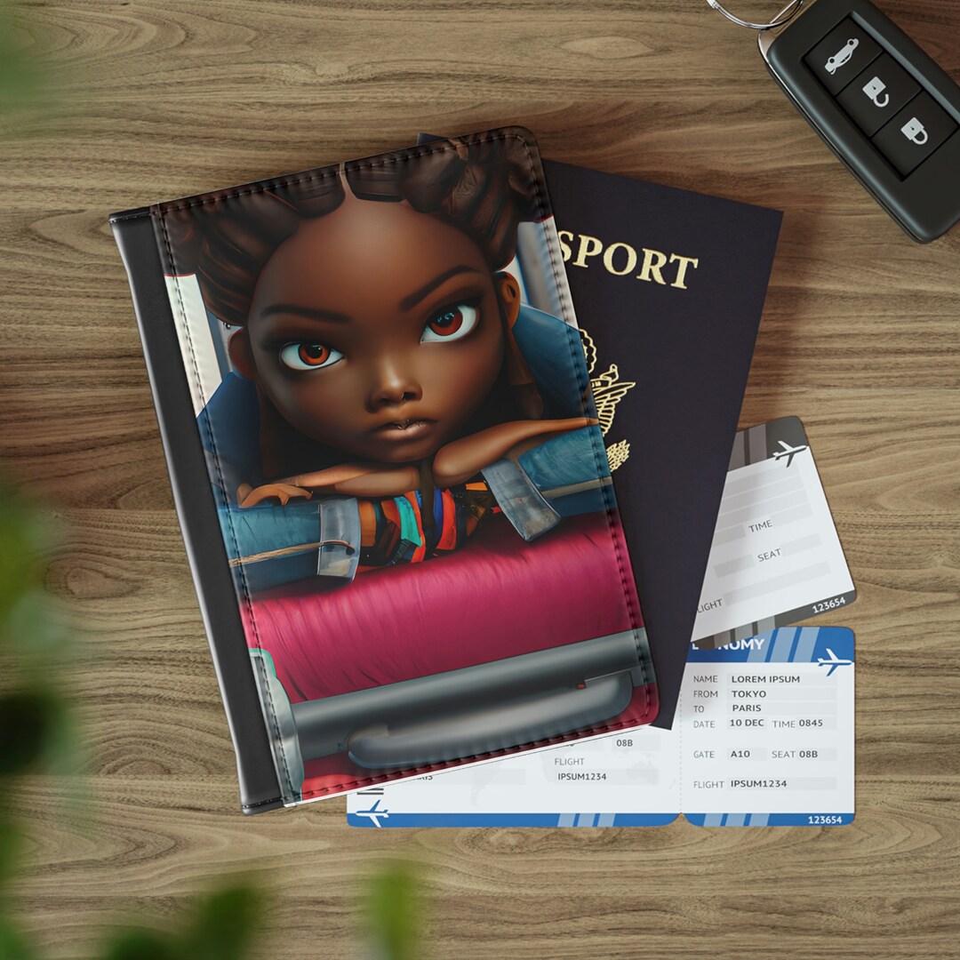Passport Cover Black Girl Passport Holder Passport Wallet Etsy