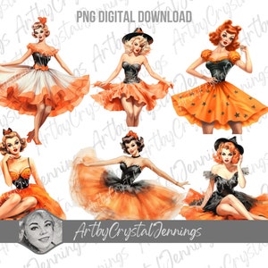 Vintage Rockabilly Pin Up Girl PNG Graphic by ArtbyCrystalJennings