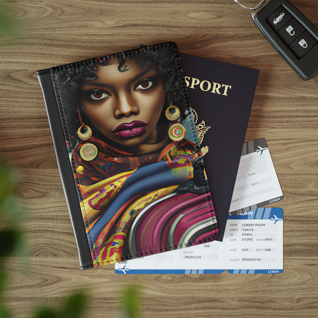 Passport Cover Black Girl Passport Holder Passport Wallet Etsy