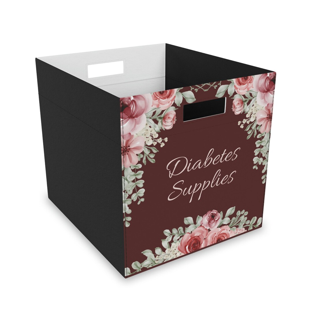 Diabetes Supplies Storage Box, Type 1 Diabetes Box Type 2 Diabetes