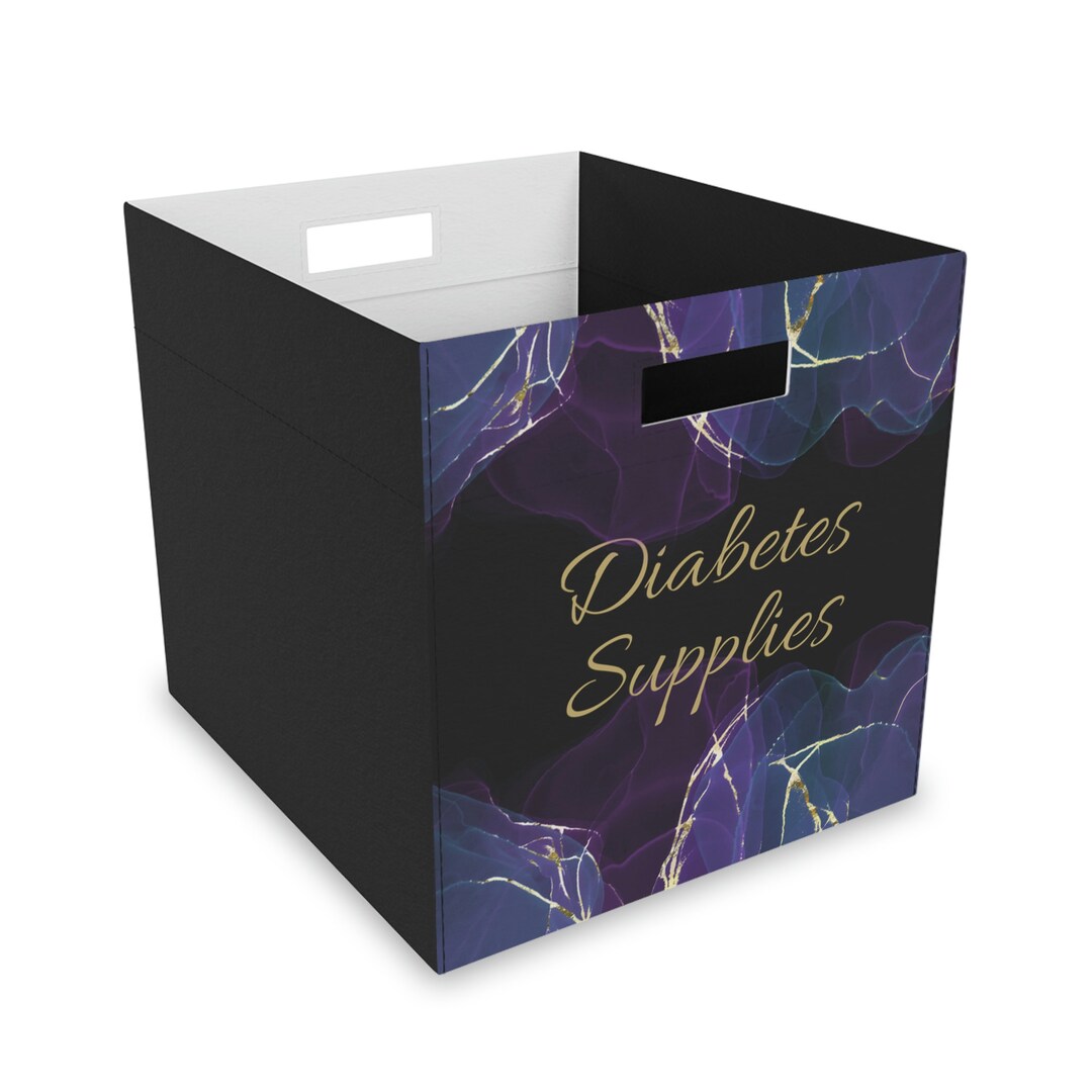 Diabetes Supplies Storage Box Type 1 Diabetes Box Type 2 Etsy
