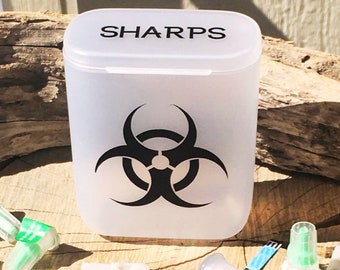 Travel Sharps Container, Travel Biohazard Storage, Type 1 Type 2 Diabetes Bag Organization Gift, Small Diabetic Supply Storage Containers