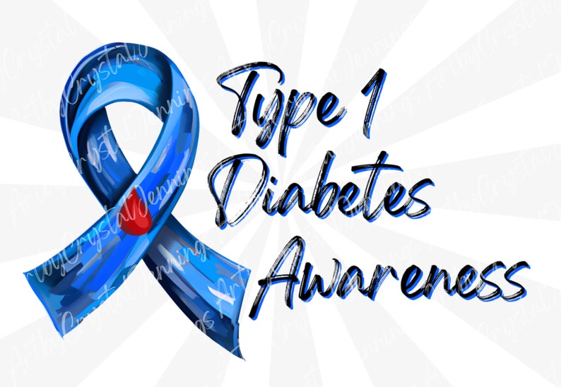 Type 1 Diabetes Awareness Ribbon PNG (digital Download) - Etsy