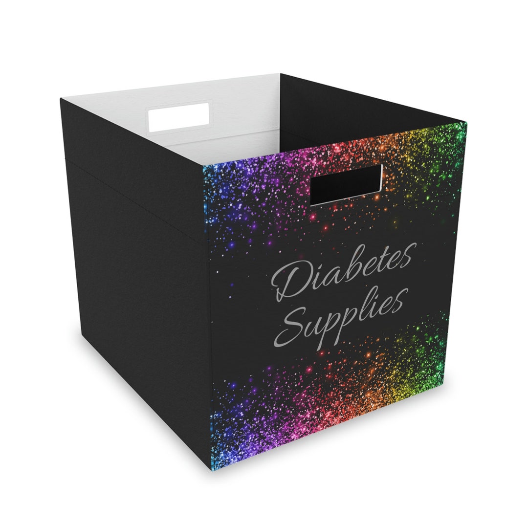 Diabetes Supplies Storage Box, Type 1 Diabetes Box Type 2 Diabetes