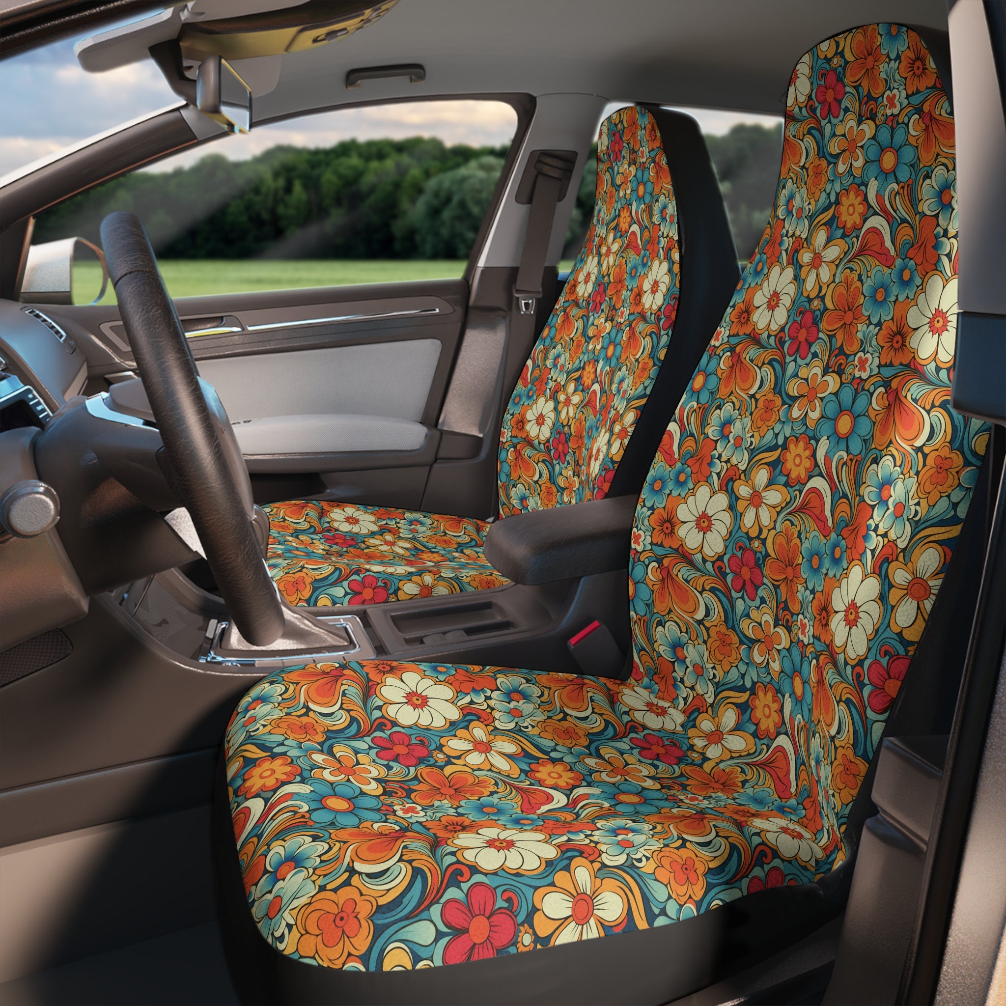 Passform Sitzbezug aus Stoff kompatibel mit VW Caddy, Einzelsitz