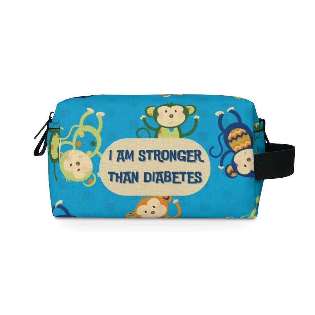 Monkey Type 1 Diabetes Travel Bag Medical Tote Bag Diabetic Supply Case Supply Storage