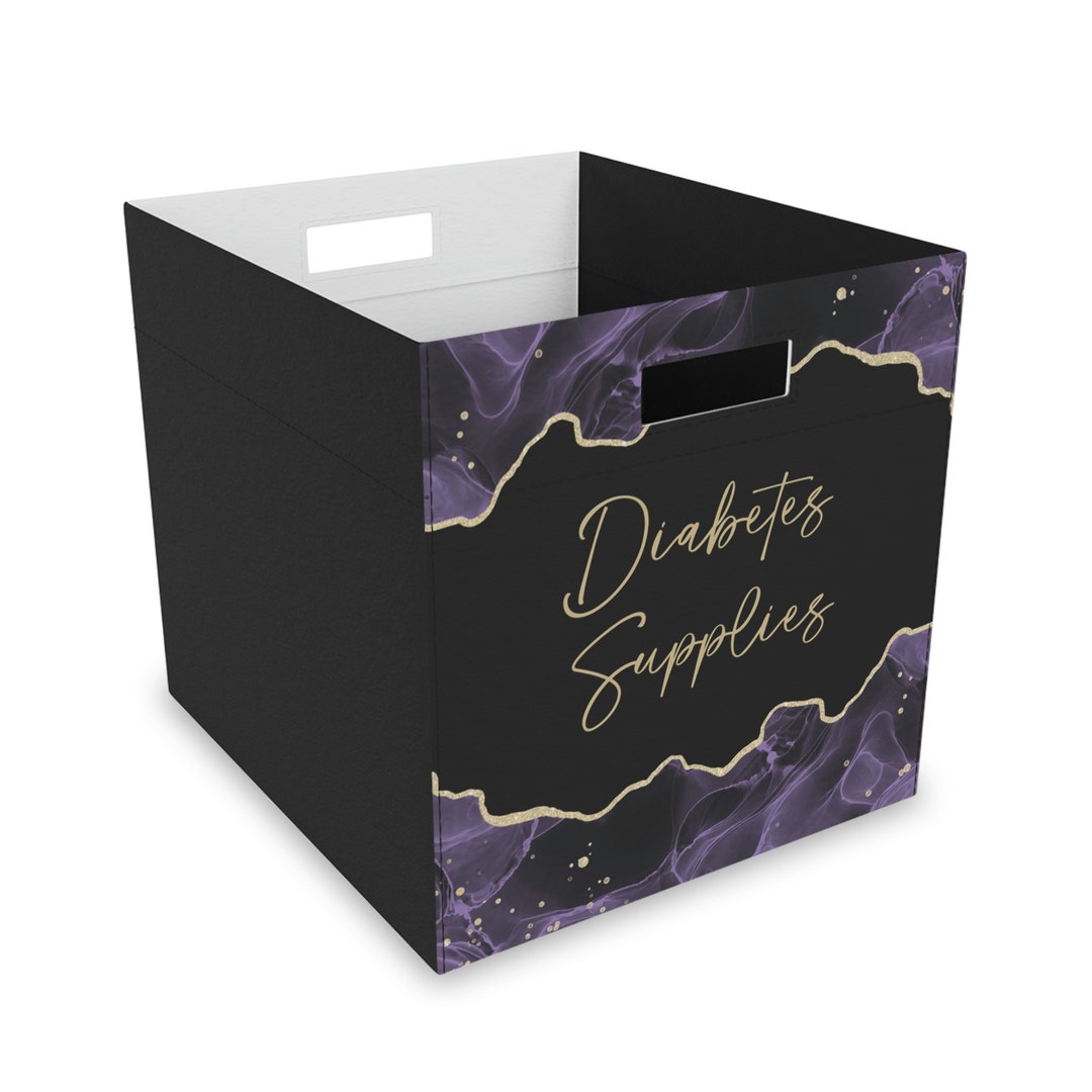 Diabetes Supplies Storage Box, Type 1 Diabetes Box Type 2 Diabetes