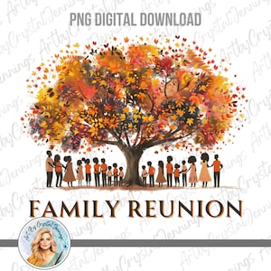 Reunião de família preta PNG DOWNLOAD DIGITAL Download instantâneo, designs de camisetas de reunião de família, presente de família, clipart de família, camisa de reunião de família