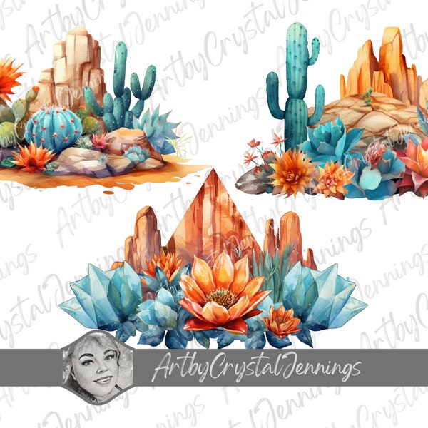 Floral Native Aztec Design Instant Download Southwestern Aztec Gift PNG DIGITAL DOWNLOADS Native American Desert Scene Aztec Cactus Clip Art