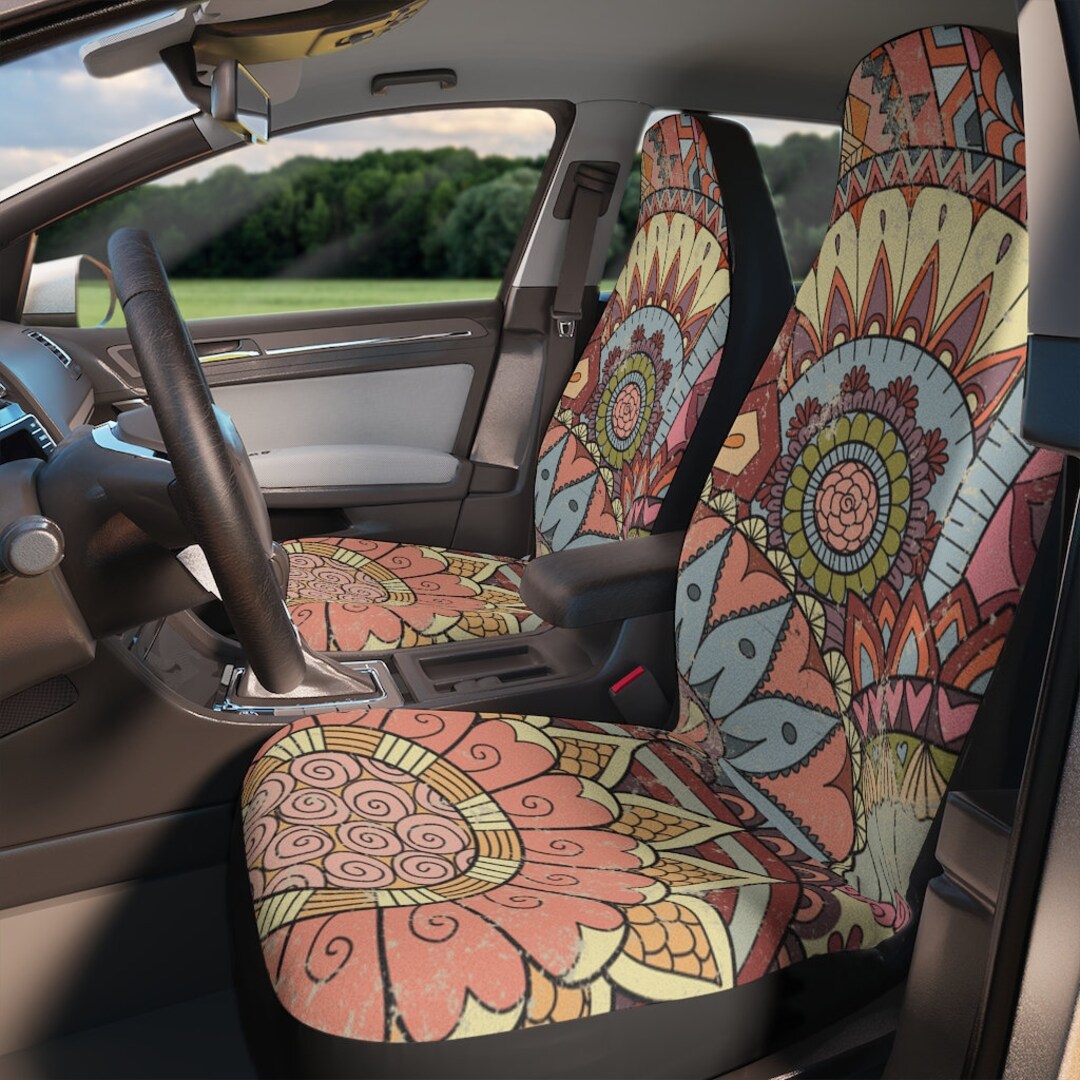 Boho Hippie Car Seat Covers Car Seat Accessory Retro Mod Car Decor