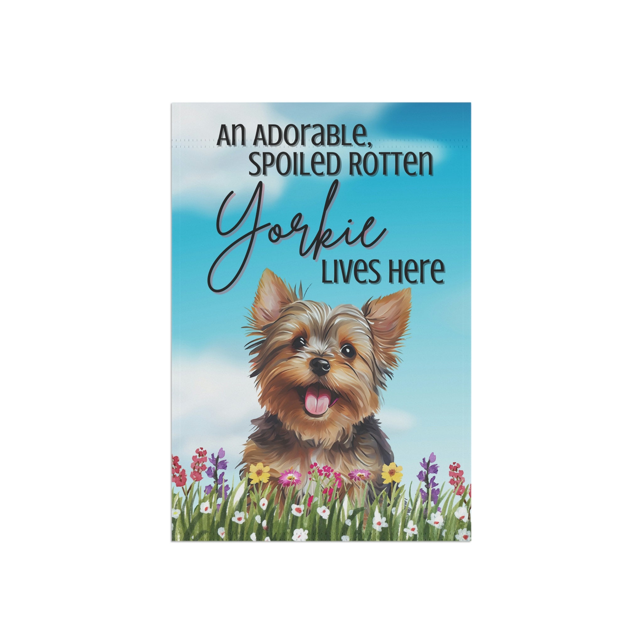 Yorkshire Terrier Garden Flag, Yorkie Dog Flag, Welcome Flag, Yorkie Dog Gift, Dog Lover Gift, Gift For Pet Owner, Yard Sign For Dog Owner