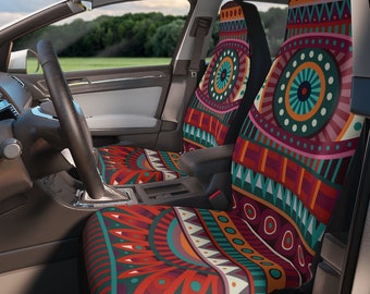 Boho Hippie Car Seat Covers Car Seat Accessory Retro Mod Car Decor Vehicle Hippie Van Seat Cover Car Gift Hippy Seat Covers