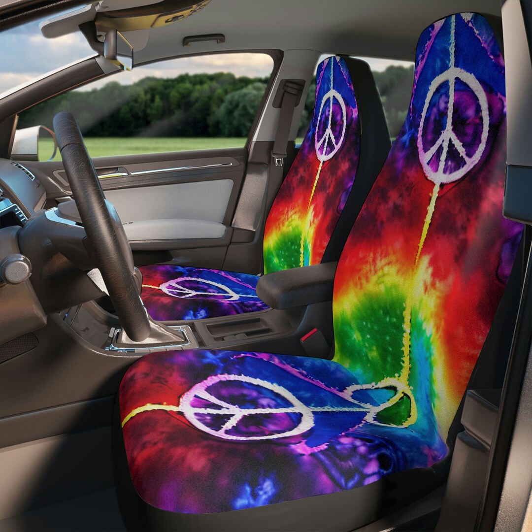 Tie Dye Boho Hippie Car Seat Covers Car Seat Accessory Retro Mod Car